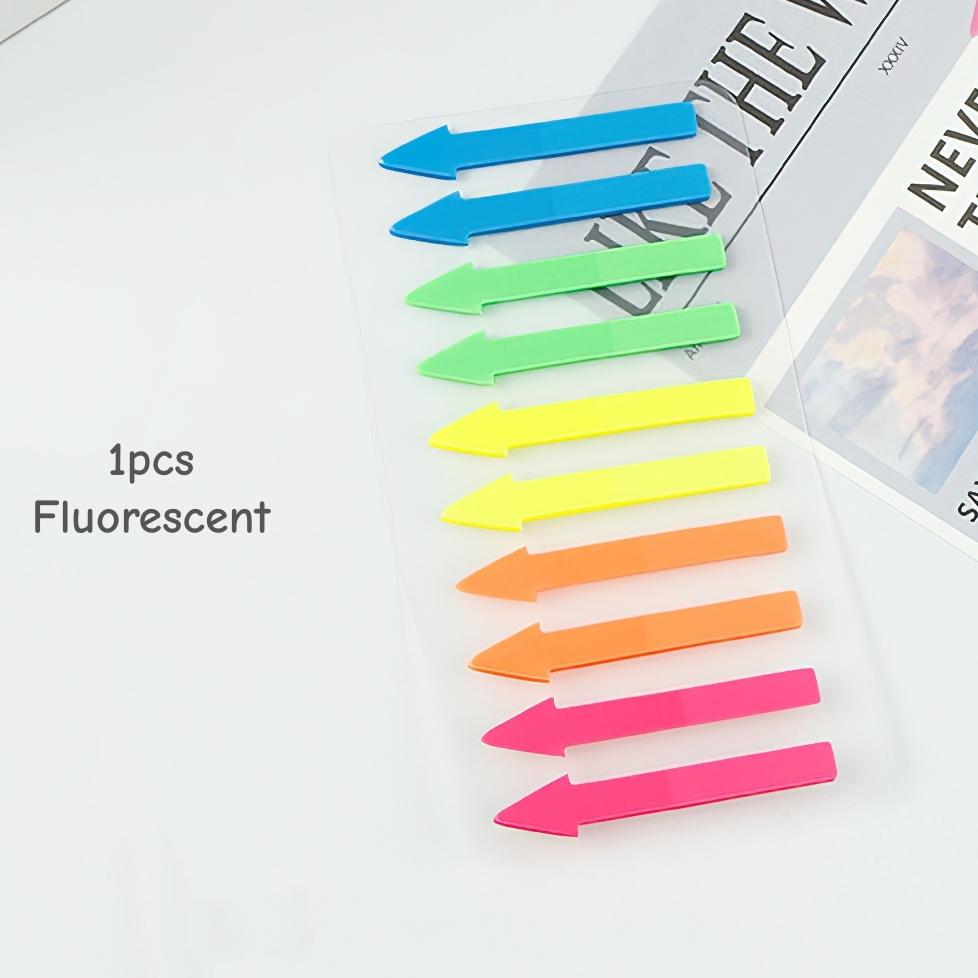 1/12 Stück Pfeilfarbige Haftstreifen Haftnotizen Mini 200 Blatt pro Notizblock, Farbverlaufspfeil Indexaufkleber Tagebuch