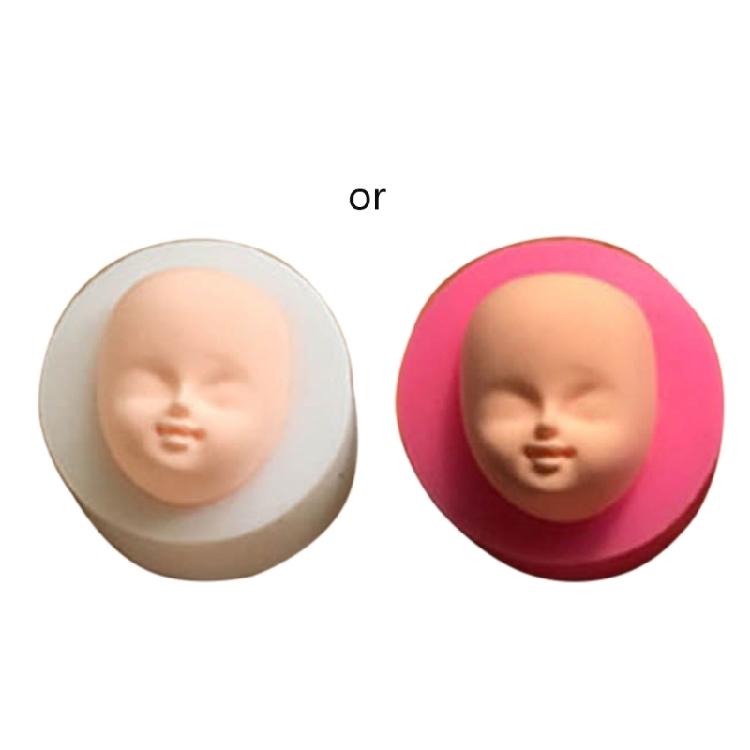 Dolls Head Face Mould, Silicone Baby Head Molds, Baby Shower Fondant Cake Mould