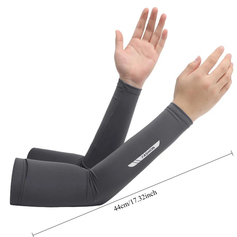 Sommer Dünne Sonnenschutz Ärmel Herren Anti-UV Armstulpen zum Fahren Radfahren Männlicher Armschutz