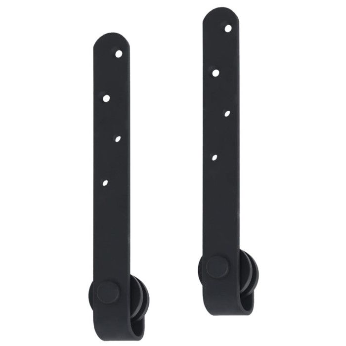 Kit de porte coulissante - vidaXL - 148015 - Acier au carbone - 152 cm - Noir