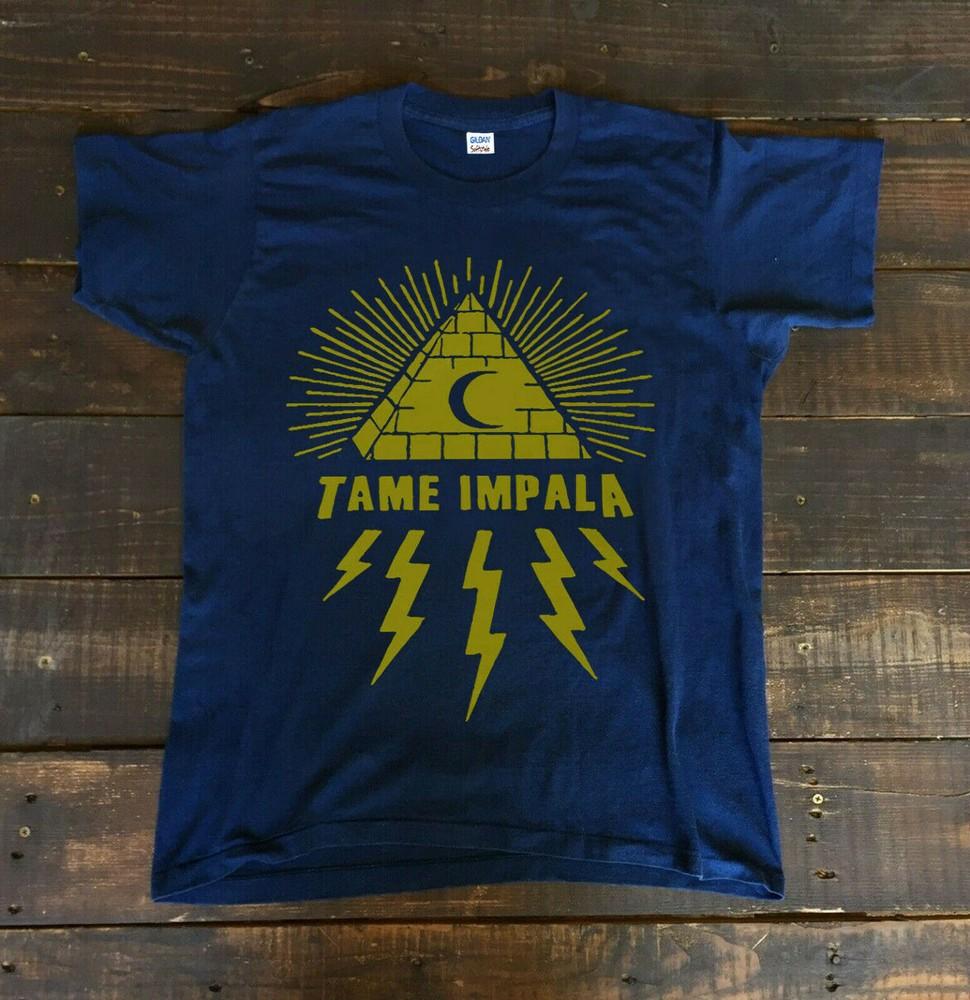 Tame Impala Пирамида 2019 Редкая Темно-синяя Мужская S-234XL D092 Унисекс Футболка XXXL