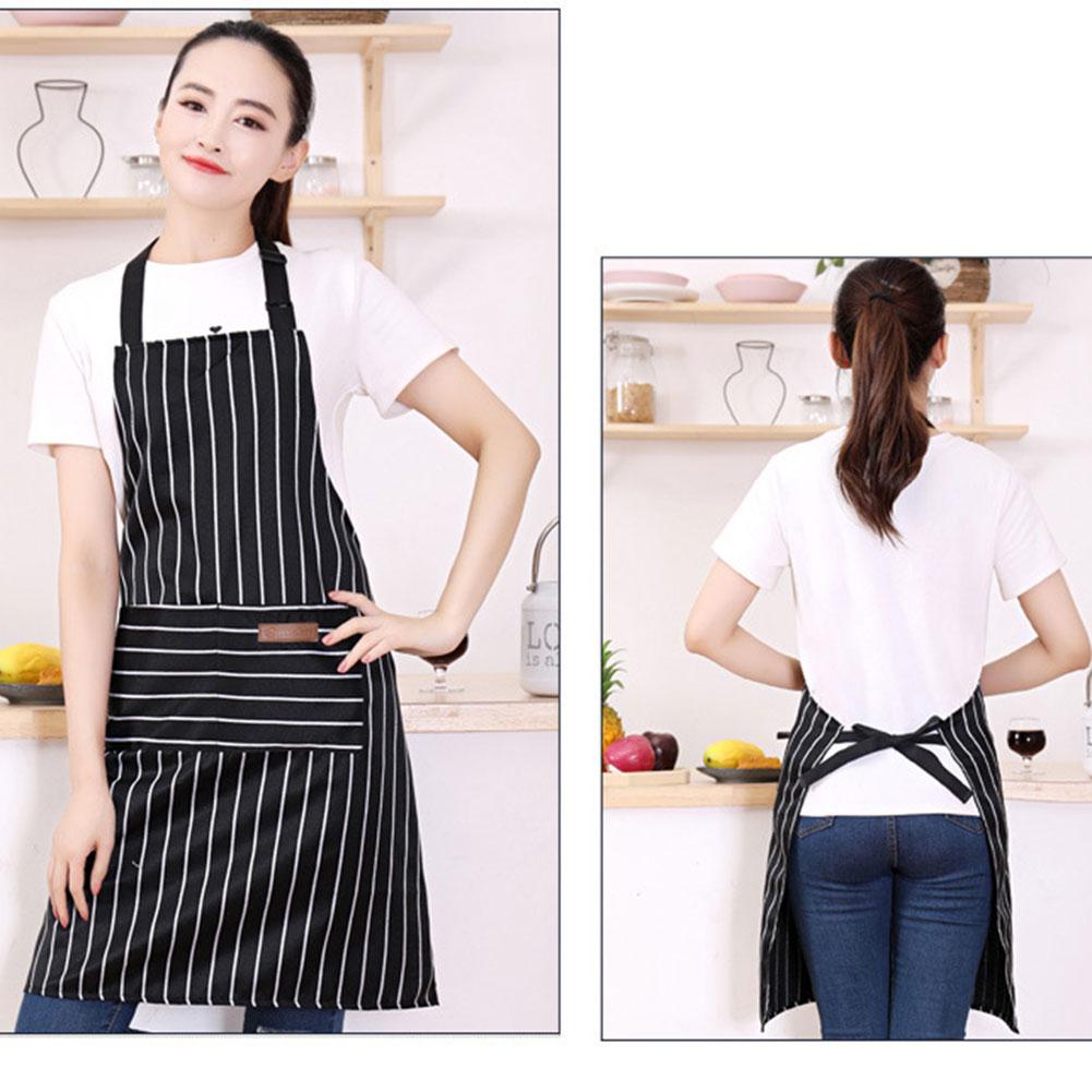 Stylish Men Women Apron With Pocket Oil-Proof Anti-Foulings Reusable Washable Apron For Home Kitchen Restaurant Bbq Baking