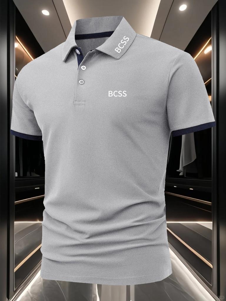 Men's Polo Shirt Short Sleeve & Stand Collar - Golf Polo Shirts for Casual Versatile Outdoor Sports And Business Casual Wear Essential for Mature Men