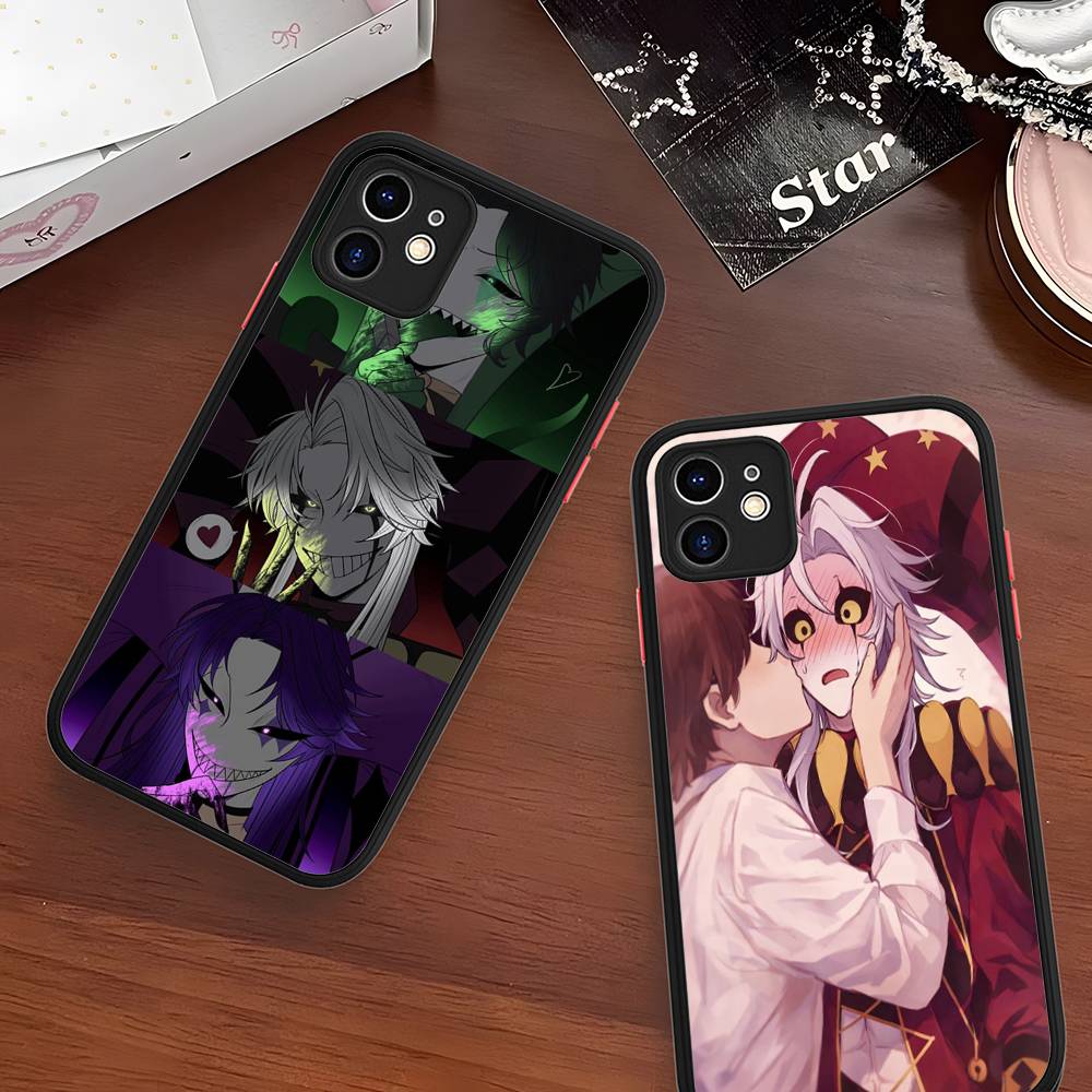 Anime The Freak Circus Pierrot Matte Translucent Phone Case For Iphone 16 ProMax 15 14 13 12 11 X XS PRO Plus