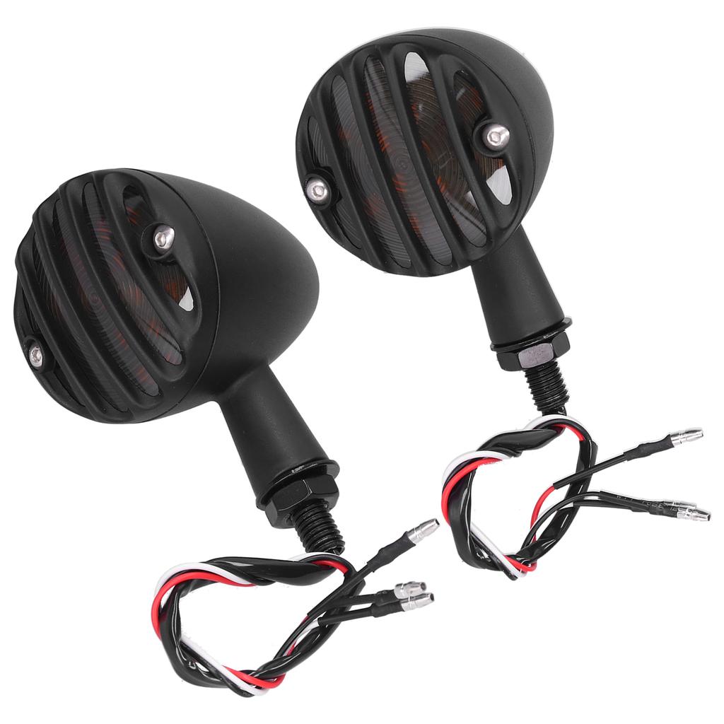 Pair of 12V Motorcycle Turn Signal Indicator Light Bright Universal for Retro Motorbike Waterproof