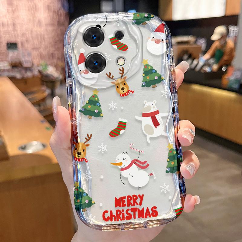 

Santa Claus Snowman Christmas Gifts Phone Case for Redmi Note 13 12 11 ProPlus 10 9 Pro 14C 13C 12C 11S 10A K70 TPU Liquid Cover Redmi Note 13Pro 4G