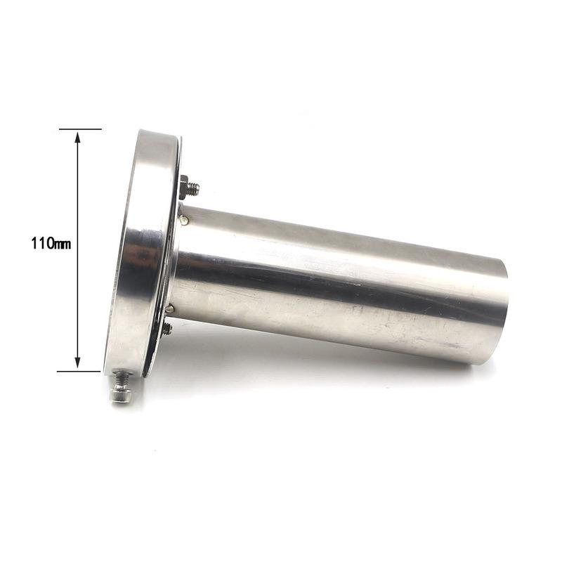 Verstellbarer Universal-Auspuffschalldämpfer 85 mm (3,5 Zoll) / 98 mm (4 Zoll) / 110 mm (4,5 Zoll) für Pkw, verchromter Edelstahl, YC101073