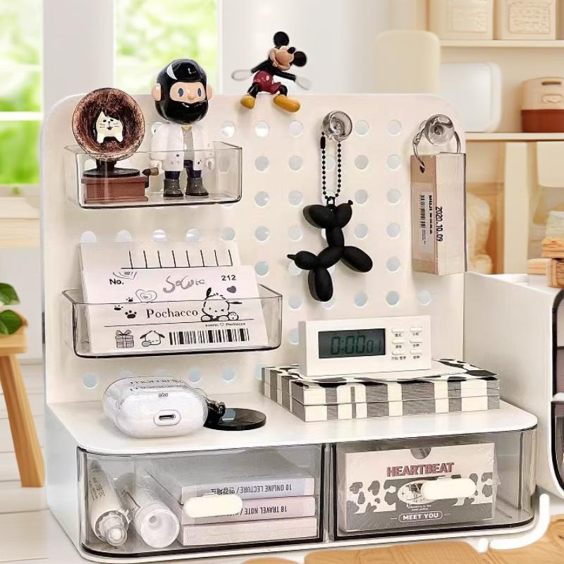 Storage Hole Board Table Layered Rack Student Large Capacity Stationery Storage Desktop Storage Hole Rack