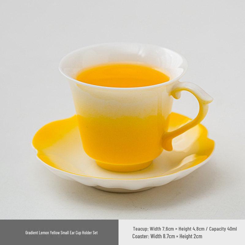 Exquisite Crystalline Glaze Ceramic Mug and Saucer - High-Grade Office Tea and Coffee Cup Gift