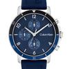 Calvin Klein Quartz Movement Men's Watch Swiss Watch 46mm*46mm*10.7mm Blue Dial Stainless Steel Case Silicone Strap 25200071
