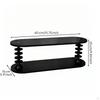 Retro Cosmetic Organizer 2 Tiers Black Storage Rack MultiFunctional Freestanding Cup