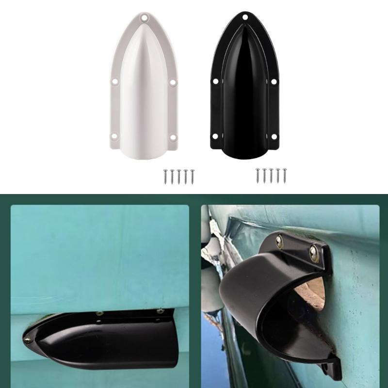 Clamshell Vent for Boat Yacht Marine Cable Vent Cover with Screws Easy Installation Clam Shell Vent Cover White/Black