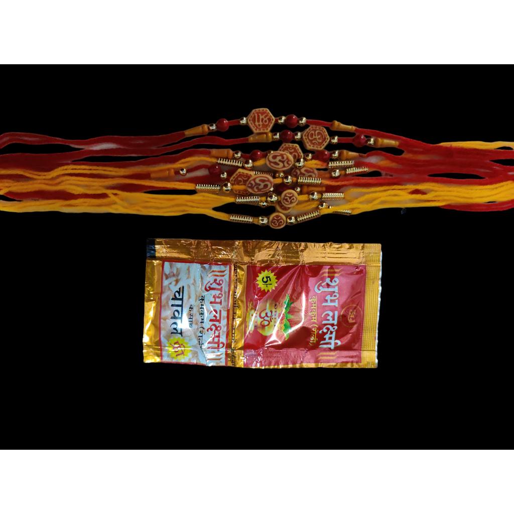 @ Indian Traditional Rakhi Roli And Chawal For Rakshabandhan 10 Pcs MJ-390-60%OFF