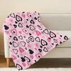 Heart Pattern Flannel Blanket Anti-Pilling Soft Warm Cozy Throw, Year-Round Use, Ideal for Postpartum Moms & Valentine's Home Gifts