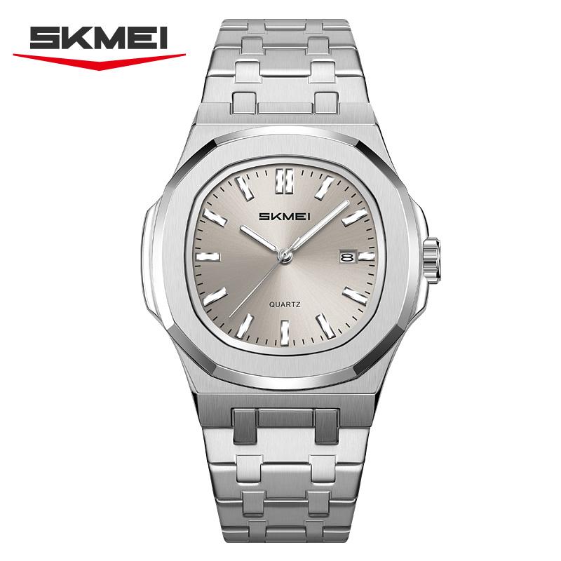 SKMEI 2684 Elegant Exquisite Men's Watch Waterproof Luminous Calendar Steel Belt Business Luxury Quartz Watch Relgios Masculino