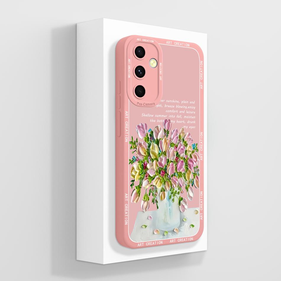 For Samsung Galaxy A54 5G Case Stylish Soft Liquid Silicone Full Protection Anti Drop Protector For Samsung A 54 Cover For Women