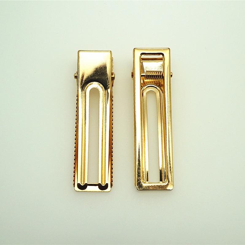 10pcs gold/rhodium Hair Clips Fashion square Hairpin Blank Base for Diy Jewelry Making Pearl Hair Clip Setting craft supplie