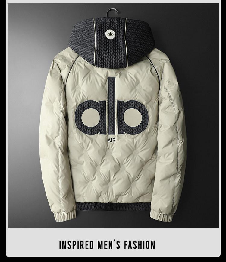 European High-End Men's White Duck Down Jacket - 2025 Winter Luxury Trend, Hooded & Lightweight Cold Protection Outerwear