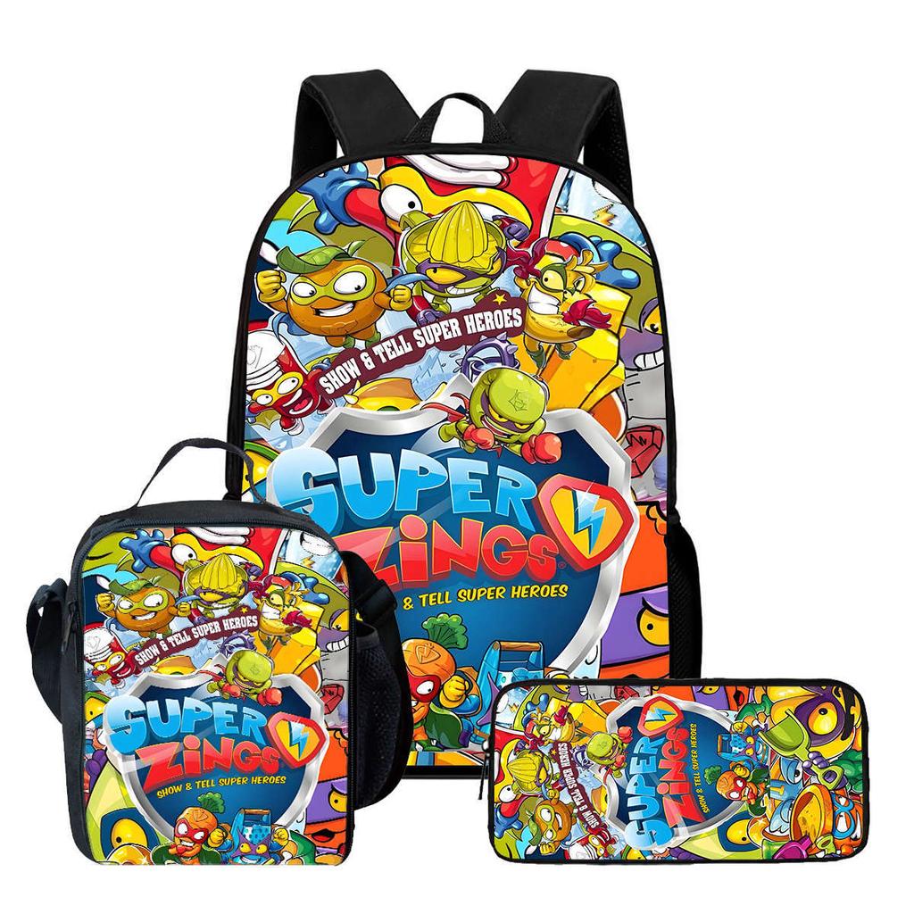 Super Zings Student Learning Essential Comfortable School Bag Cross-Border Co-Ed Backpack