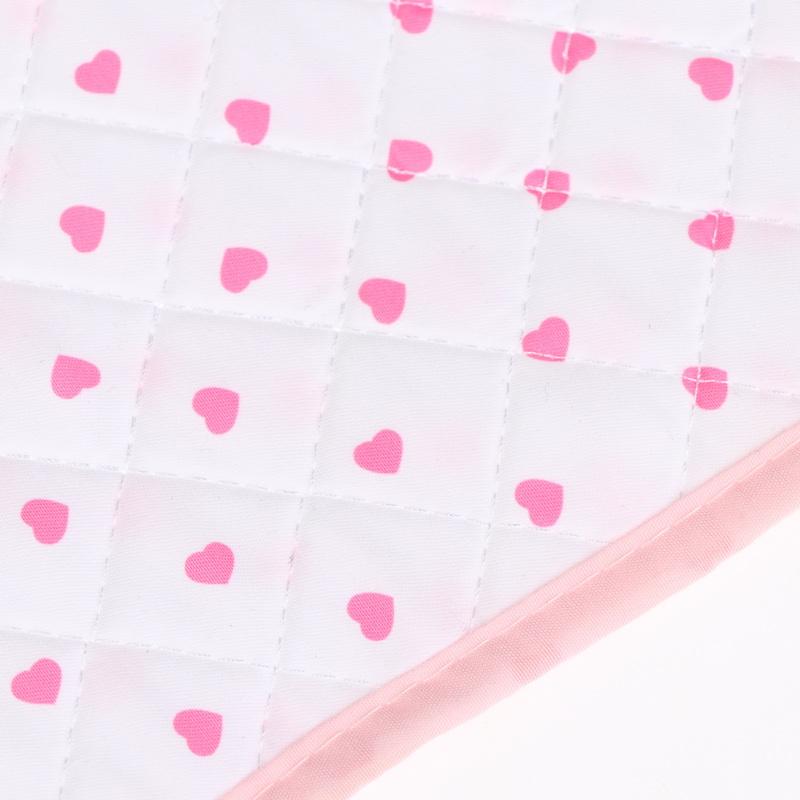 Ny Pink Love Quiltet Japansk Stil Gammel Bordskåner Dækkeserviet Ins Stil Skrivebord til Studerende Materiale Hjerteformet Bordskåner Sød