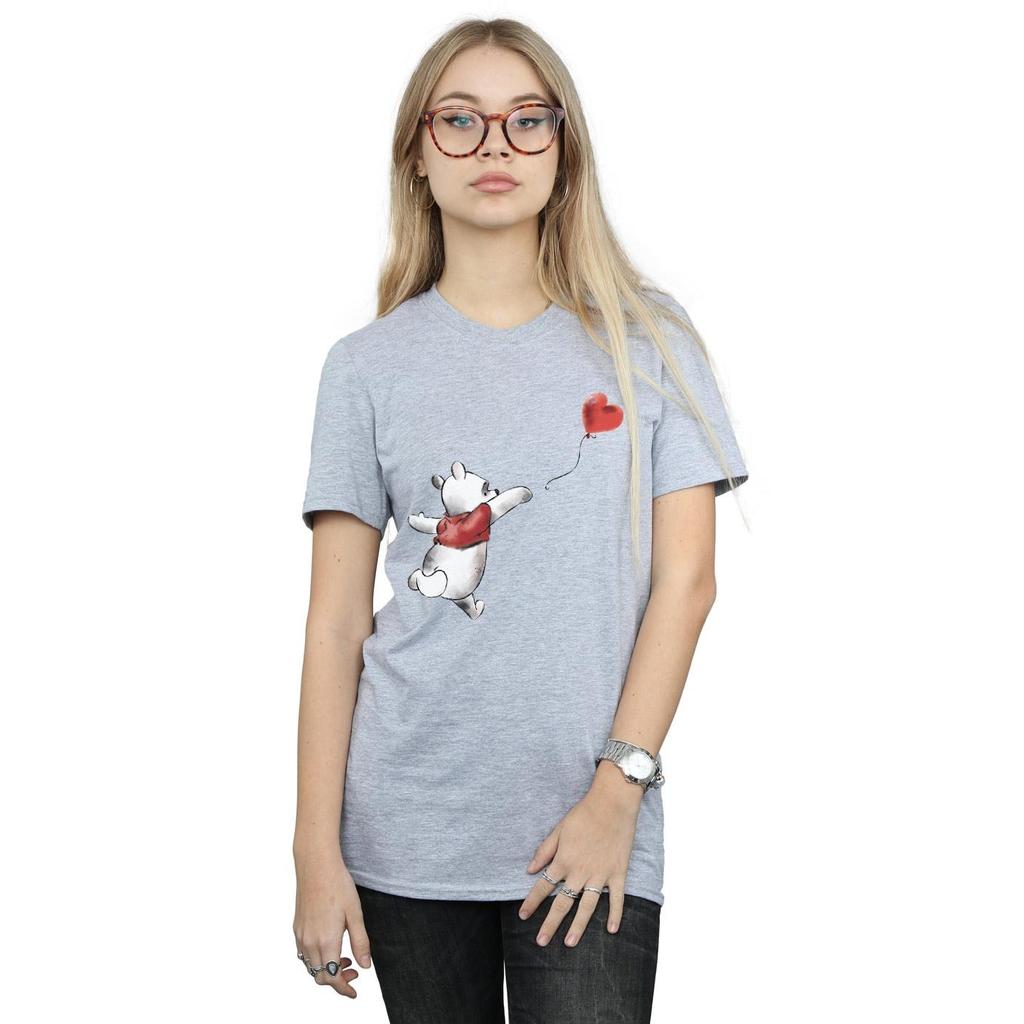 Winnie the Pooh Womens/Ladies Balloon Boyfriend T-Shirt