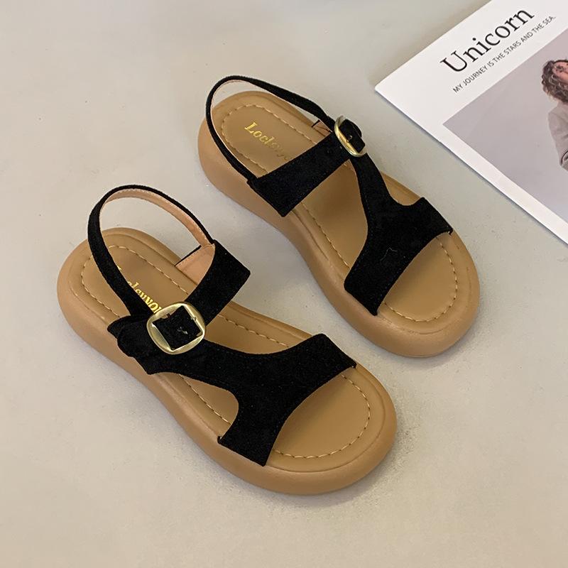 

Sandals women s new one-word with platform sandals women s fashion beach sandals women s summer 35 чёрный