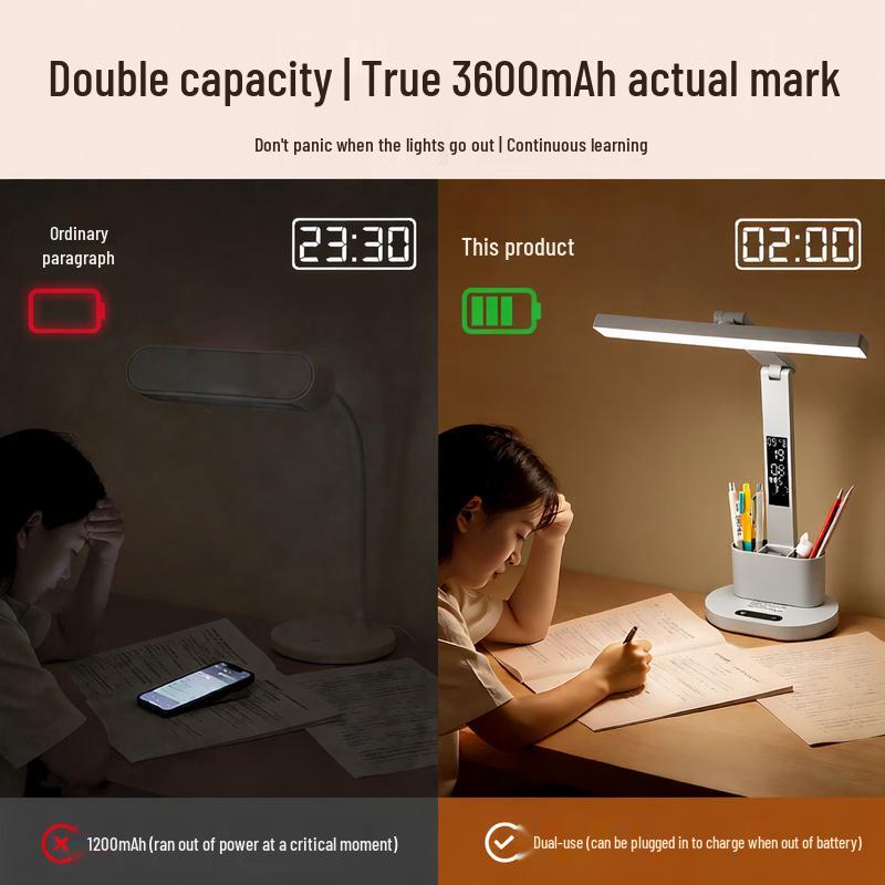 Wiederaufladbare Vollspektrum LED Schreibtischlampe zur Augenpflege