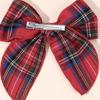 2pcs Retro Christmas Plaid Bow Hair Clips For Girls Festive Checkered Fabric Hairpins Holiday Parties Christmas Hair Accessories