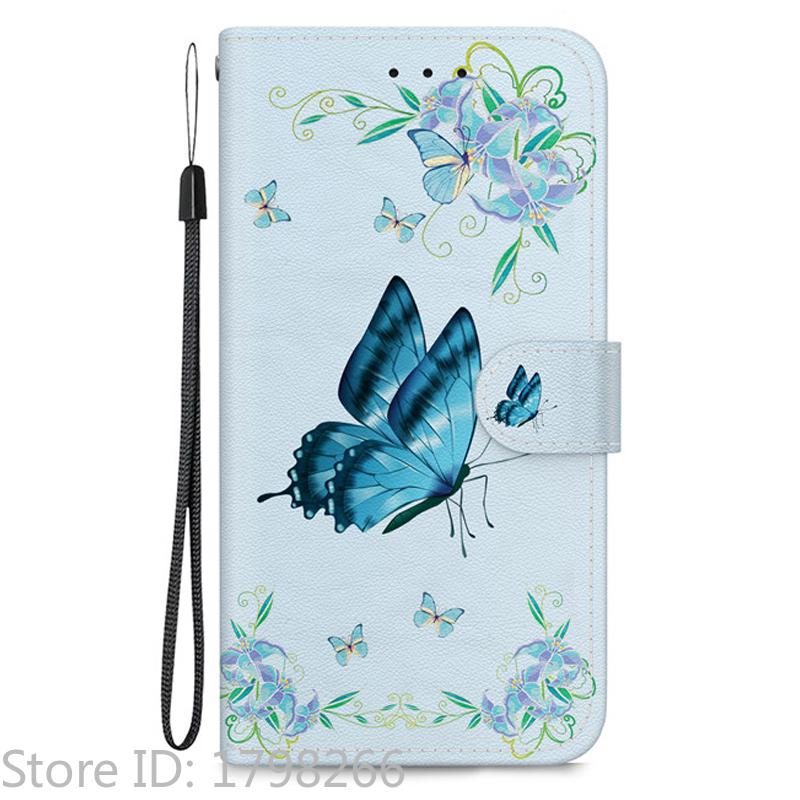 Elegante Portafoglio Colorato con Fiore Custodia per Telefono per Samsung Galaxy A27 5G SM-A276 A 27 Copertura in Pelle Flip Magnetica Carino Modello 3D Capa