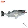 Oenux Sea Life Animals Model Action Figures Ocean Fish Sailfish Bass Grouper Salmon Aquarium Figurines PVC Educational Kids Toy