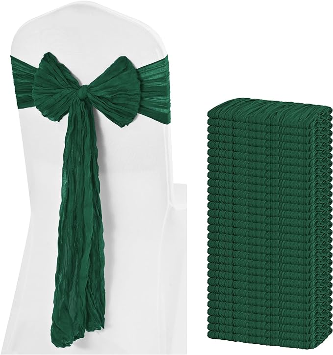 16Pcs Sage Green Wedding Chair Sashes Chair Bow Designed Decorative Chair Sashes for Wedding Reception Party Hotel Decoration