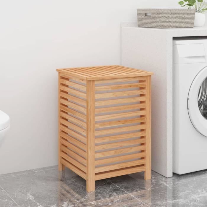 VidaXL Panier à linge 45x45x65 cm Bois massif de noyer 350353