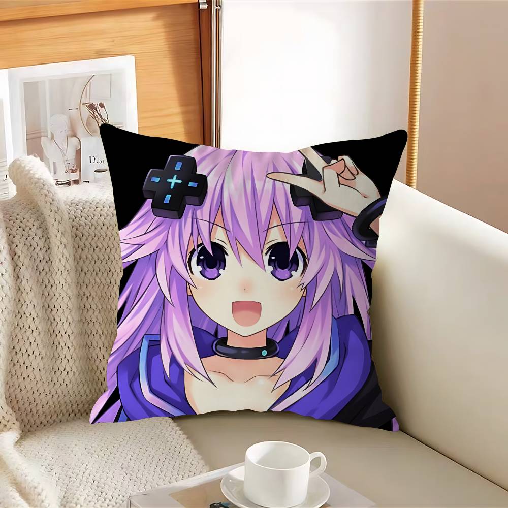 Anime Characters N-Neptune Pillow Case Removable Washable Cushion Cover – All-Season Soft Linen