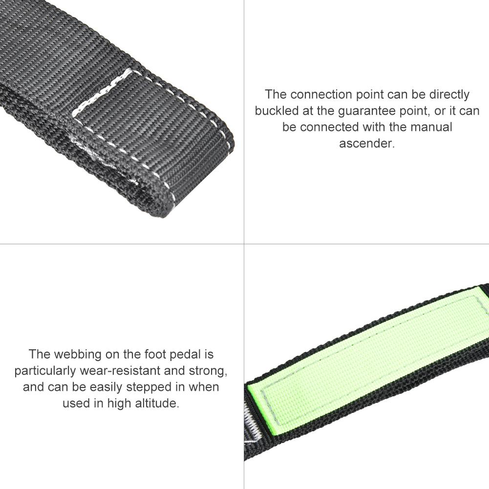 Utomhus Hängande Repstege Platt Steg Uppstigningsrem för Bergsklättring Klippklättring