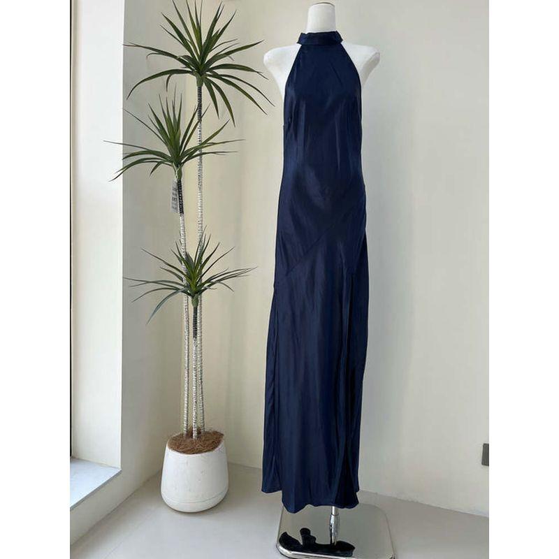 Australian Single Fore Advanced Gloss Satin Glow Three-Dimensional Pearlescent off-Shoulder Pearlescent Classic Temperament Dress