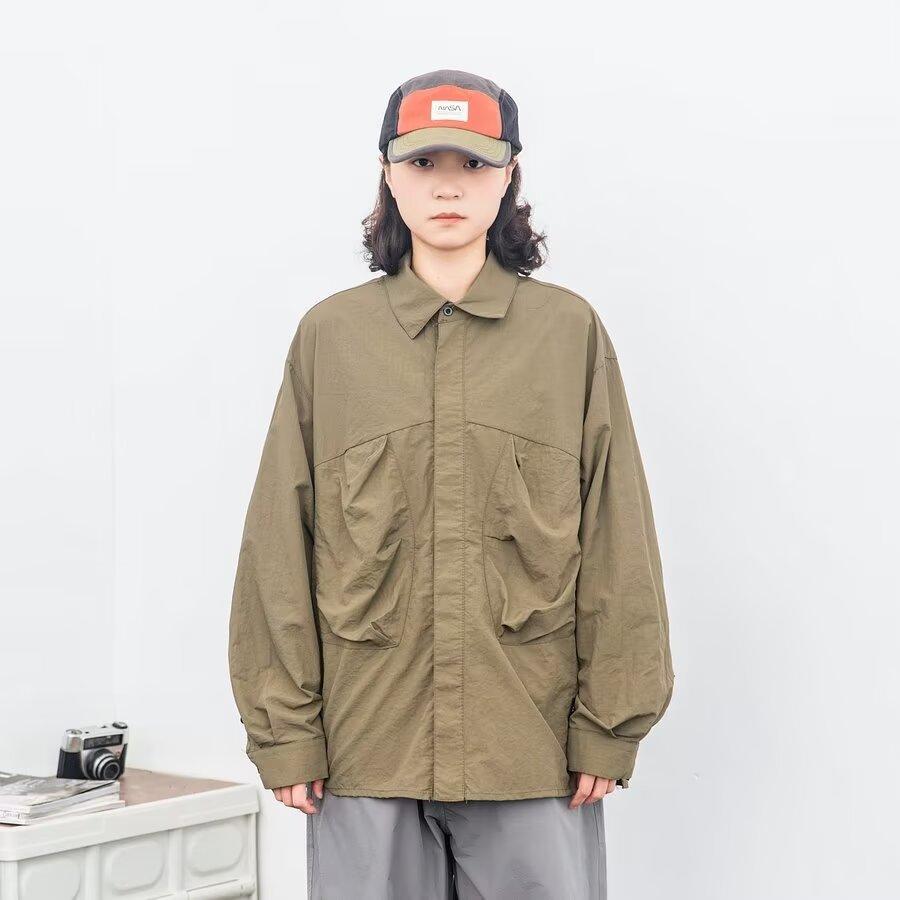 2024 Letter Long Sleeve Shirt Japanese Hong Kong Style Ins Loose Shirt Boys Summer Trendy Versatile Casual Coat