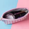 New Make Up Pouch Travel Striped Printed Cosmetic Bag Toiletry Organizer Purse Travel Portable Storage Bag Clutch