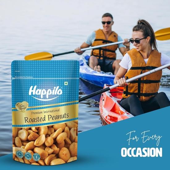 Happilo Premium Roasted Peanuts 160g, Rich in Protein, Fiber, and Essential Nutrients, Wholesome Snack, Rich Flavor