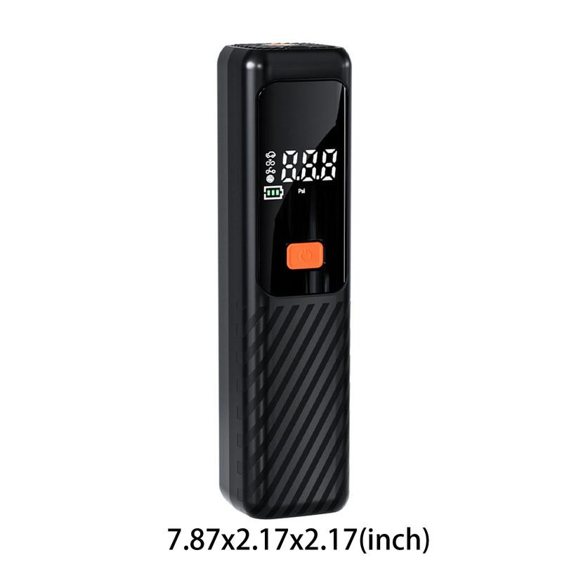 Cordless Mini Bike Pump 150 PSI Air Pump with Digital Pressure Gauge Electric Bike Tire Pump for Auto Motorcycles Bikes Balls
