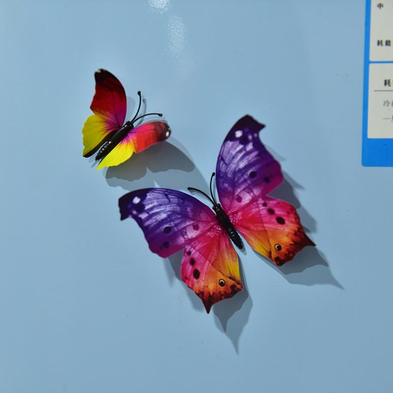 12pcs Butterfly Magnets Stickers Kitchen Magnets Refrigerator Home Ornament Lots