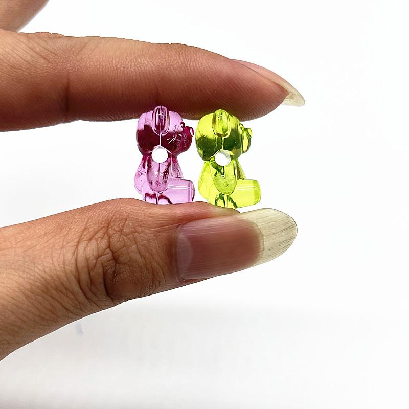 10pcs/lot Crystal Acrylic Bear Pendant Charms for Necklace Bracelet Earrings Jewelry Making Diy Findings Bears Christmas Making