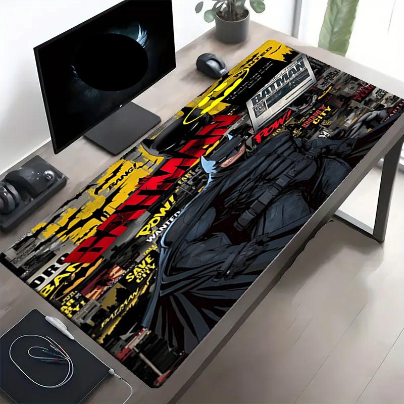 Batman Print Mouse Pad, Anti‑Slip Desktop Keyboard Mat, for PC Laptop Gaming Working Daily Use, Cool Festival Surprise Gift