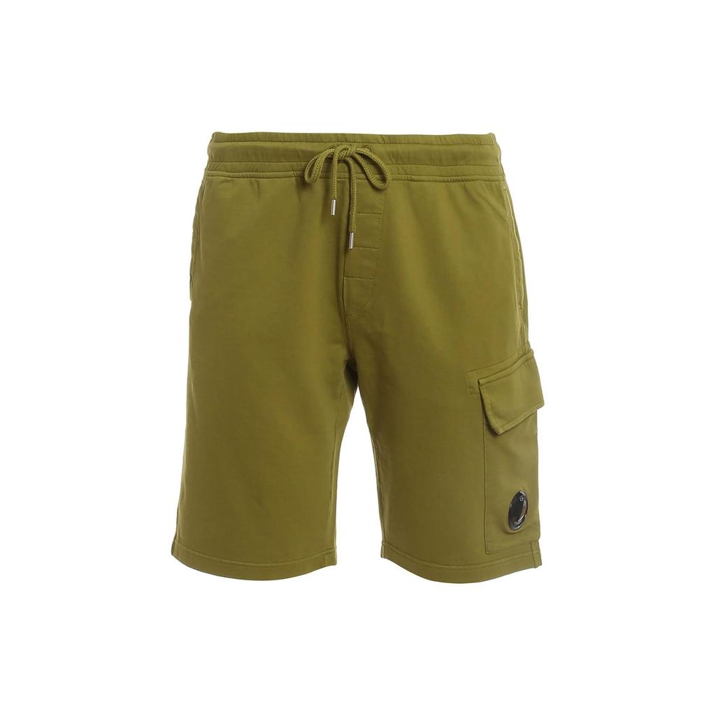 C.P. Company Solid Color Loose Fit Straight Leg Casual Shorts Men Shorts Green 12CMSB021A002246G698