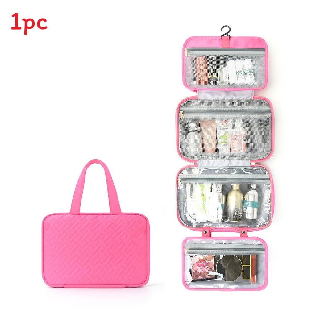 Polyester Travel Toiletry Organizer With Multiple Compartments For Packing Convenience