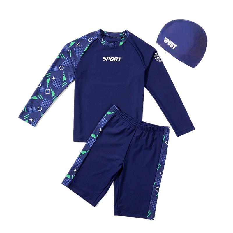 

2025 Мальчики Плюс Размер Толстый Мальчик Плавки - Летний Подростковый Раздельный Купальник 160