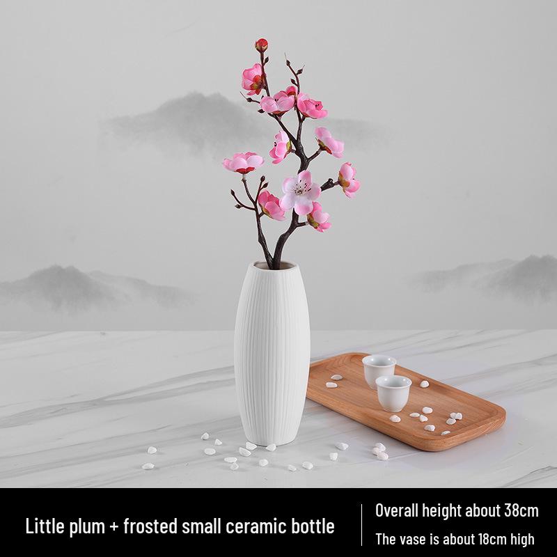 Wintersweet Bonsai Arrangement: Artificial Plum & Peach Blossom Branches for Indoor Living Room Decor