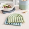 Silicone Pot Mat Insulation Pad Bowl Mat Placemat Plate Mat Silicone Mat Dining Table Home Rainbow Non-slip Mat