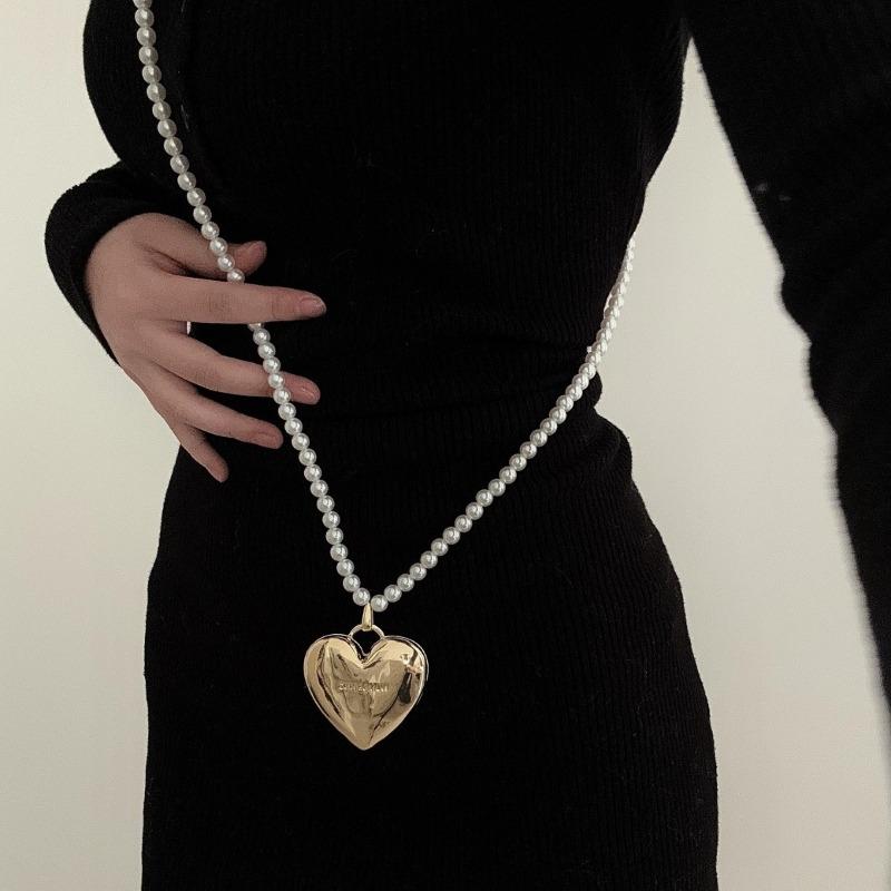 Mei Mary Influencer-style Pearl Belt - Women's Decorative Suit Heart Accessory Waist Chain Crossbody
