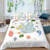 Cartoon Sloth King Queen Duvet Cover Kids Cute Animal Bedding Set Bathtub Decor Blue Comforter Cover Soft Polyester Quilt Cover