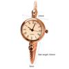 Damen-Armbanduhr im Retro-Stil, Edelstahlarmband, rundes Zifferblatt, Quarz-Armbanduhr